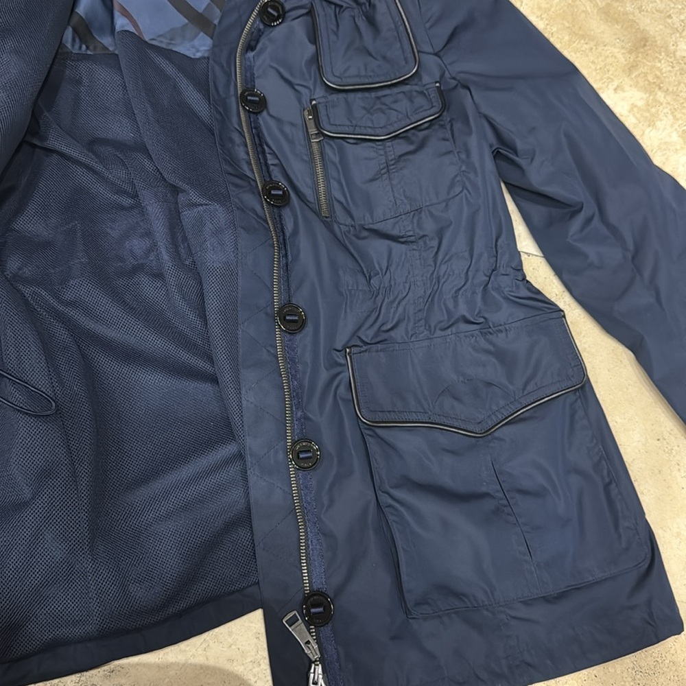 BURBERRY Brit Ladies Trench Coat size 14 navy blue - Picture 5 of 14